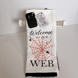 Adorable Welcome to our Web Halloween hand Towels